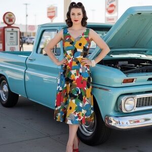 Emily & Fin Margot Midi Dress SZ Large